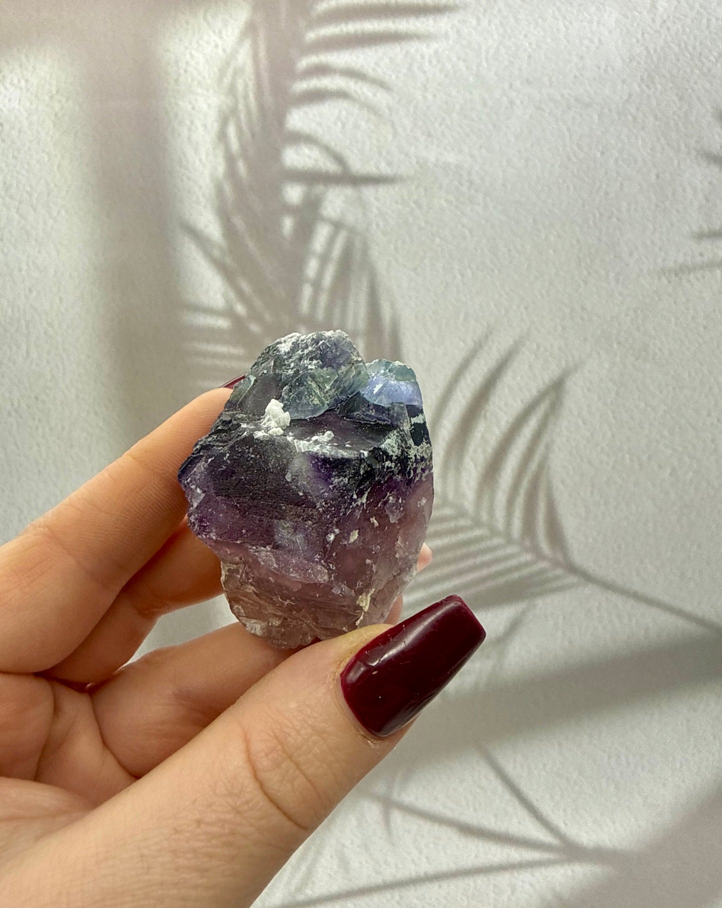 Fluorit Rohstück - lila/rosa