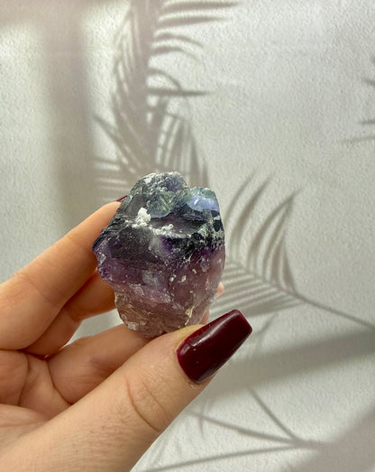 Fluorit Rohstück - lila/rosa