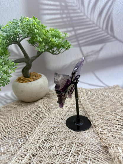 Lila Fluorit Schmetterling I