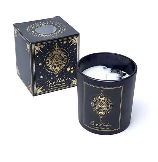 Manifestationskerze Auge der Vorsehung - Obsidian