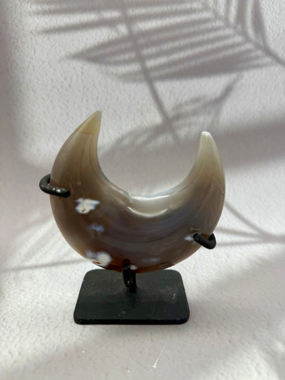 Orca-Achat Mond auf Ständer