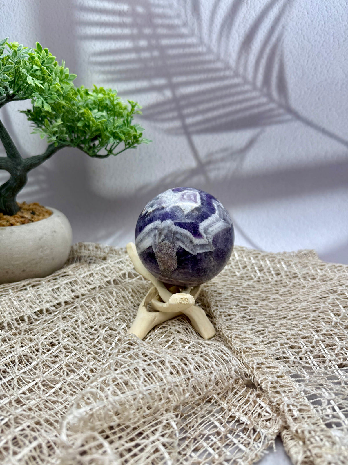 Chevron Amethyst Kugel - I