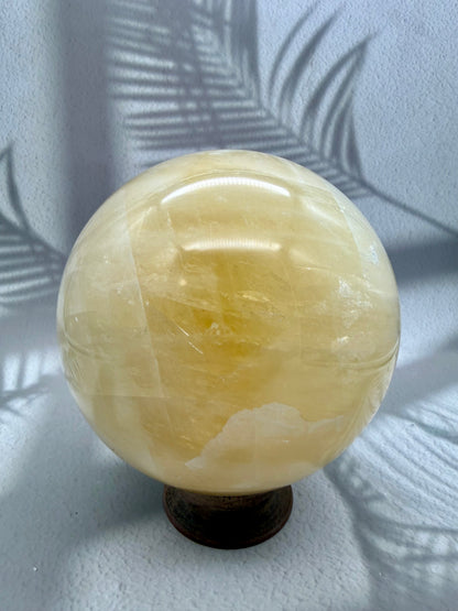 Orangencalcit Kugel - Rainbow 6,4kg