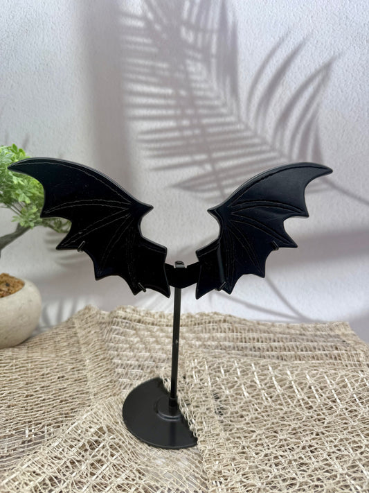 Obsidian Fledermaus Flügel auf Ständer