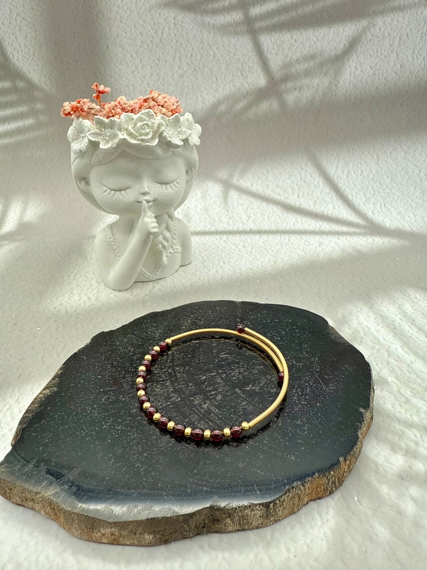 Granat Kreolen Armband