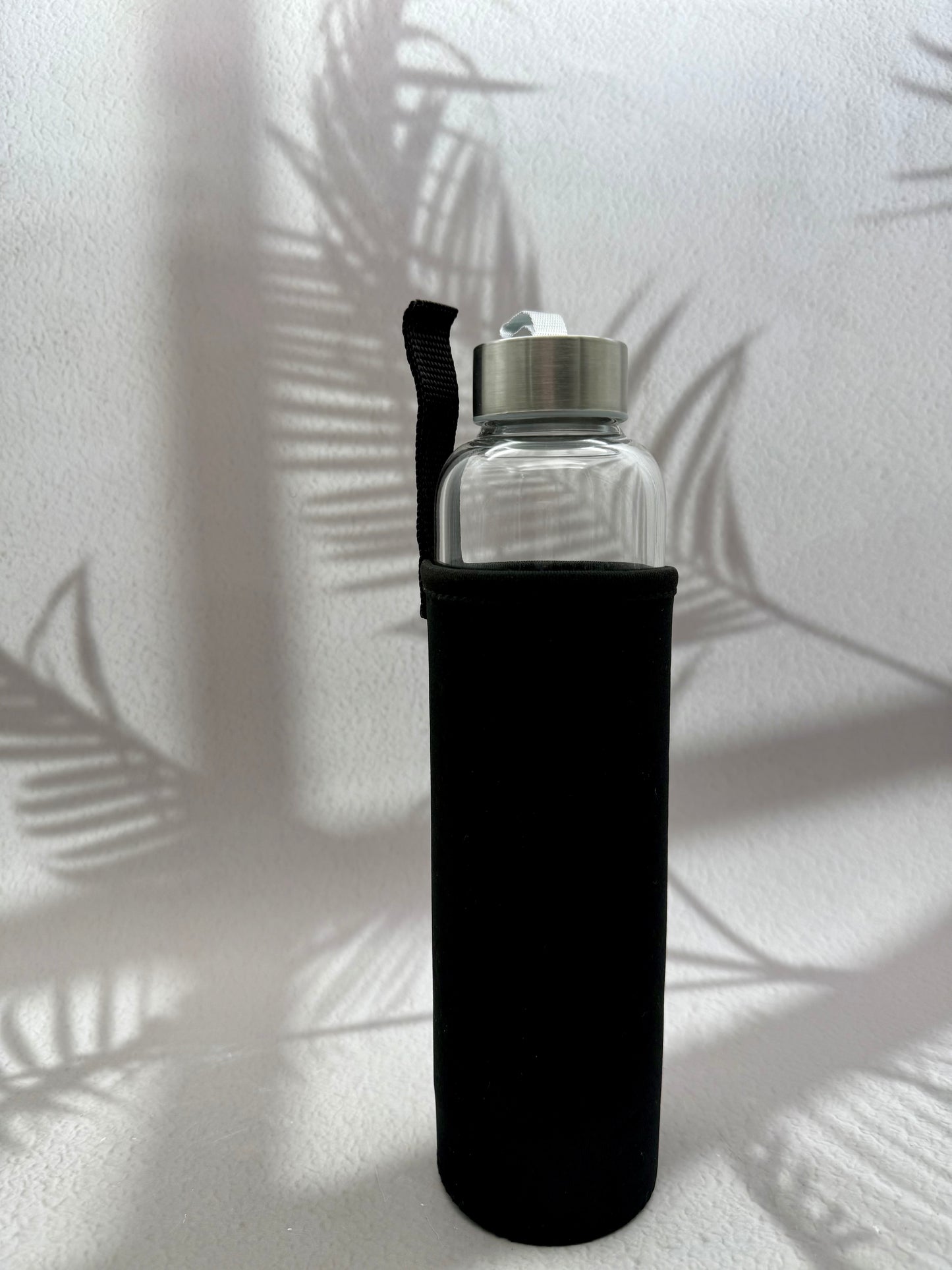 Energie-Glasflasche mit Mineralienfach