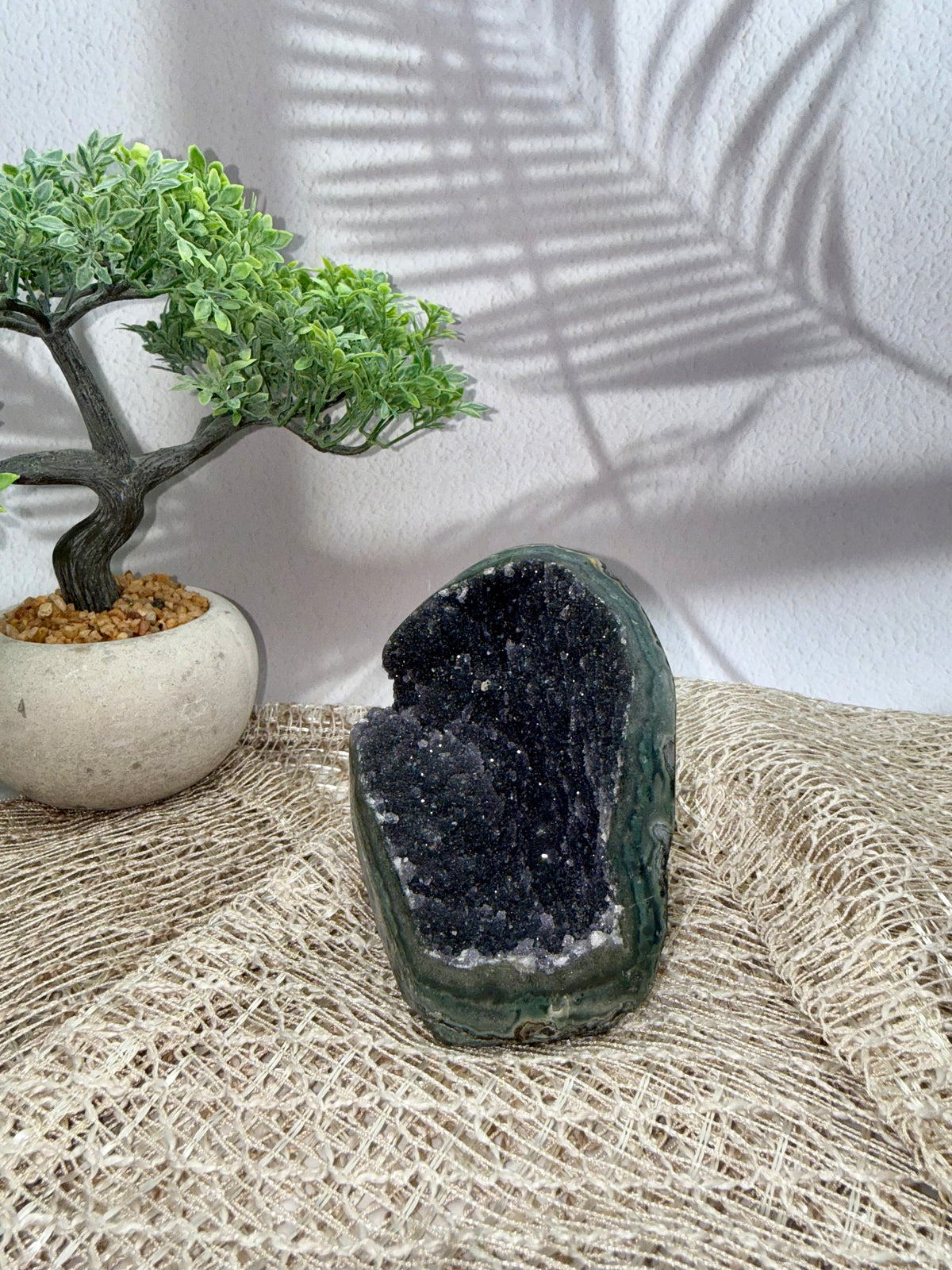 Amethyst Druse - Grau/lila III