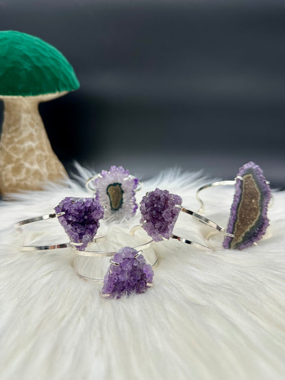 Amethystdrusen Armreif