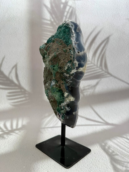 Amethyst/Achat Druse auf Ständer