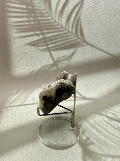 Amethyst Drusen Herz - grau