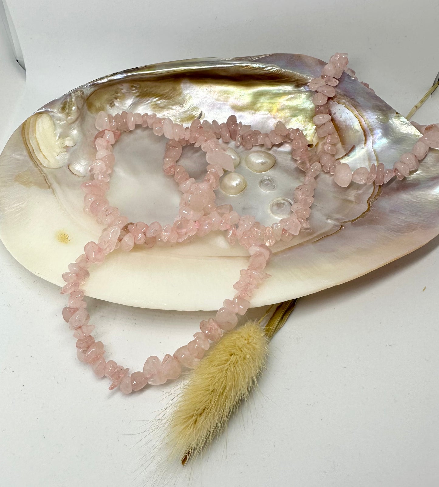 Rosenquarz Splitterarmband