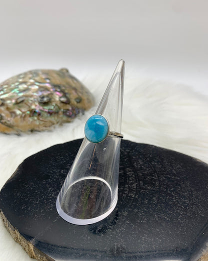 Larimar Ring - 925 Sterling Silver