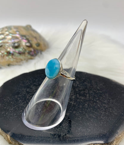 Larimar Ring - 925 Sterling Silver
