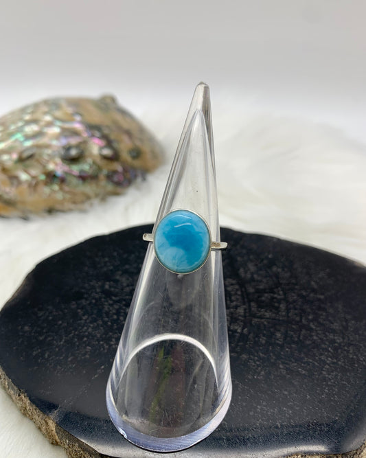Larimar Ring - 925 Sterling Silver
