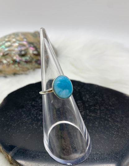 Larimar Ring - 925 Sterling Silver