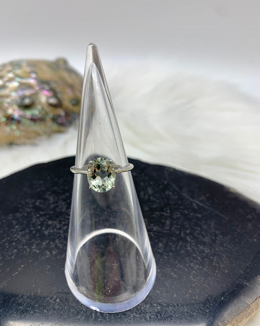 Prasiolith Ring / grüner Amethyst - 925 Sterling Silver