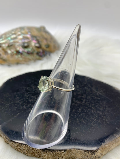 Prasiolith Ring / grüner Amethyst - 925 Sterling Silver