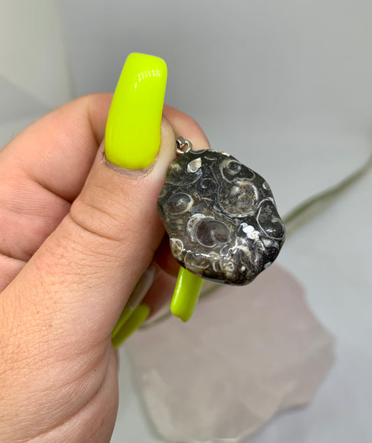 Turitella-jaspis Anhänger - 925 Sterling Silver