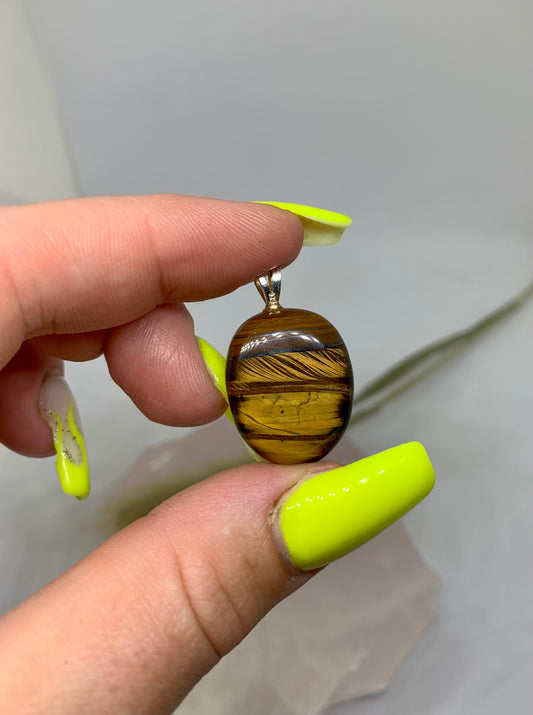 Tigerauge Anhänger - 925 Sterling Silver