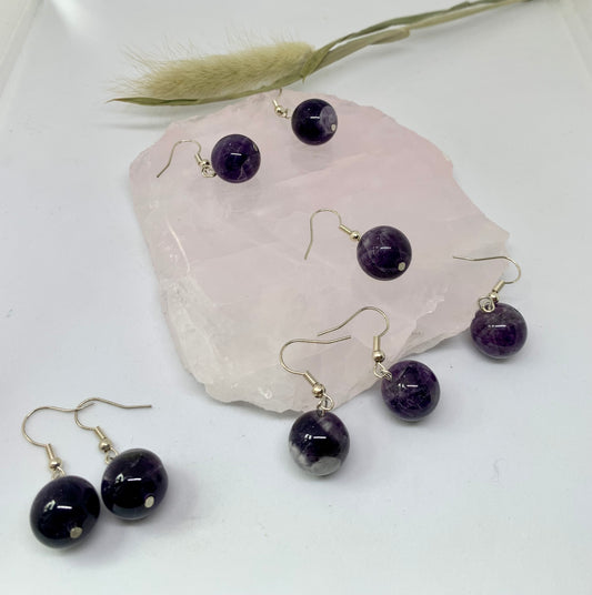 Amethyst Kugelohrringe