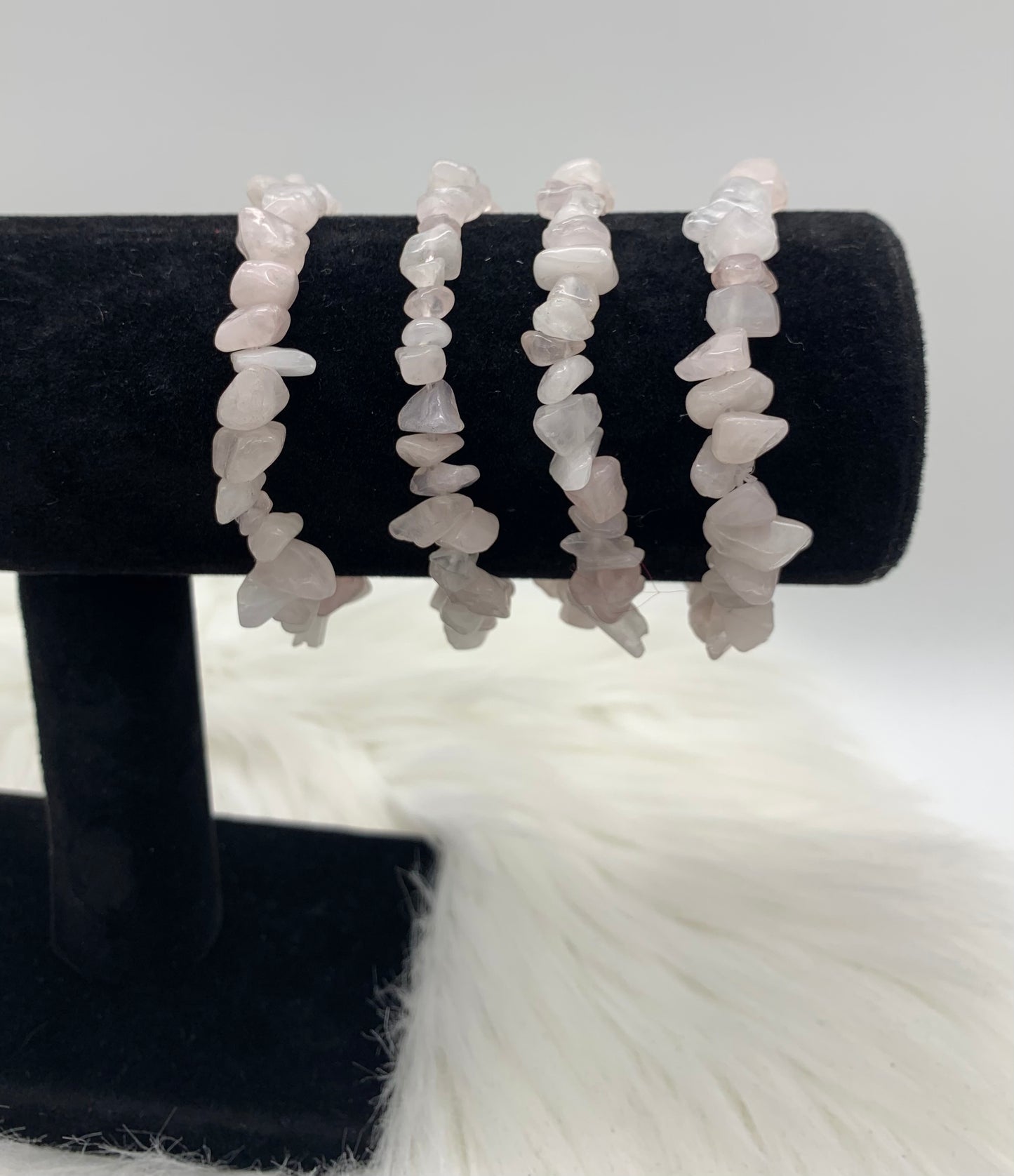 Rosenquarz Splitterarmband