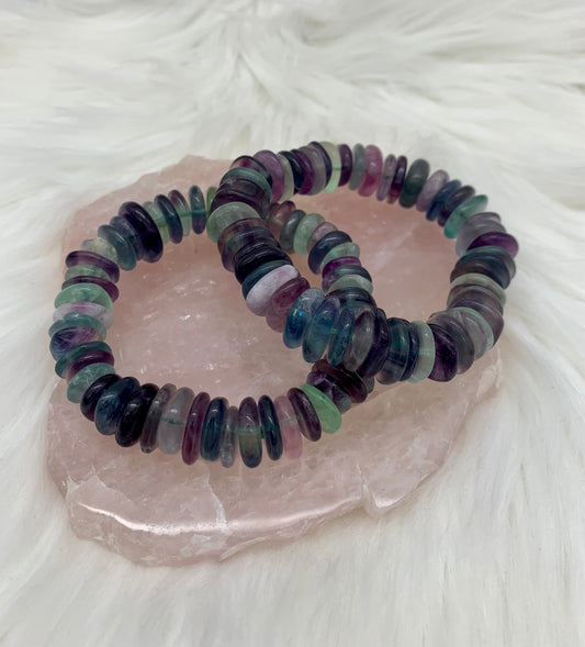 Regenbogen Fluorit Splitterarmband (big)