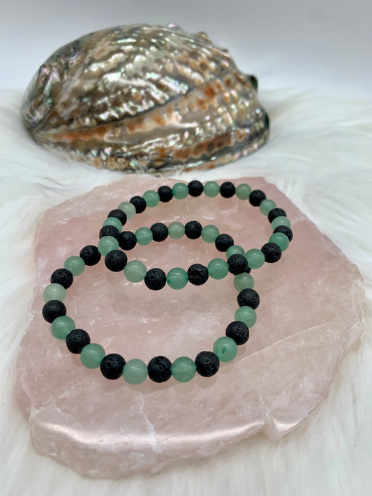 Aventurin Lavastein Perlenarmband