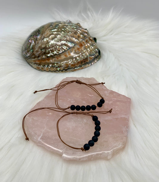 Obsidian Perlenarmband