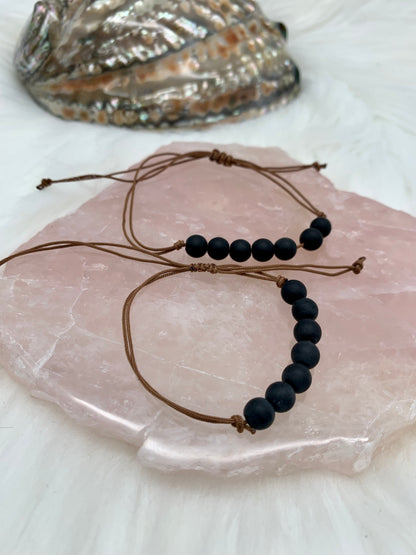Obsidian Perlenarmband